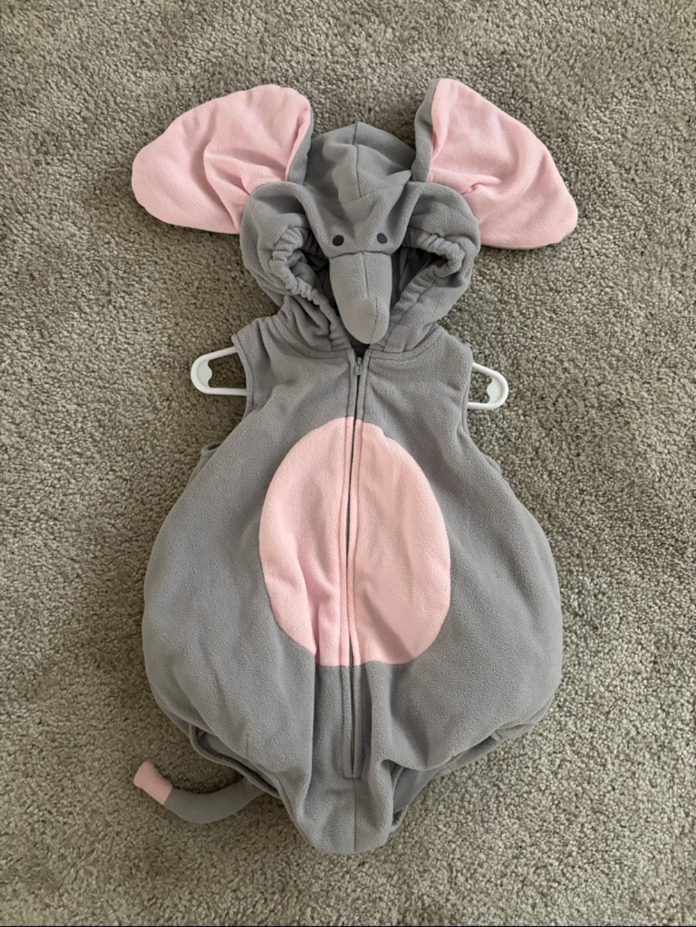 Carter's Gray and Pink Elephant Baby Costume